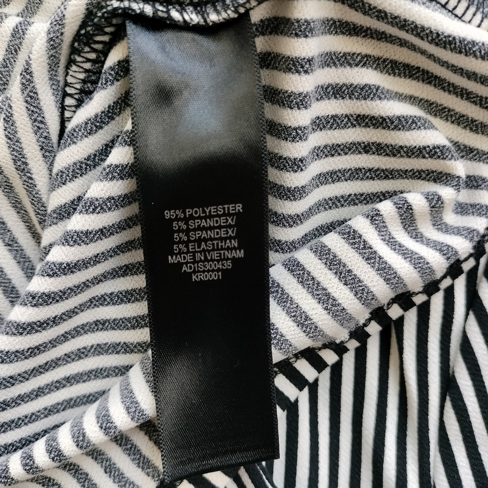 Adrianna Papell Monochrome Cottagecore  Striped Blouse Size XL - Picture 5 of 5